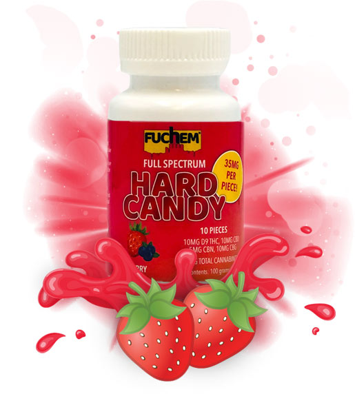 Fuchem Delta 9 Full Spectrum Alternative Cannabinoids Hard Candy Berry