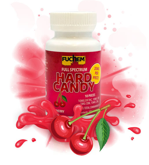 Fuchem Delta 9 Full Spectrum Alternative Cannabinoids Hard Candy Cherry 2