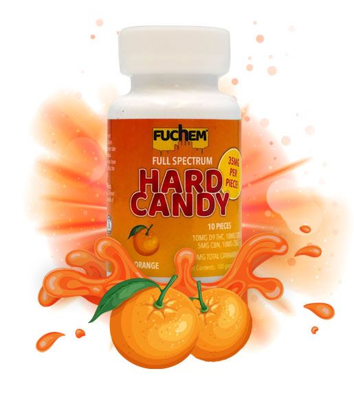 Fuchem Delta 9 Full Spectrum Alternative Cannabinoids Hard Candy Orange 2
